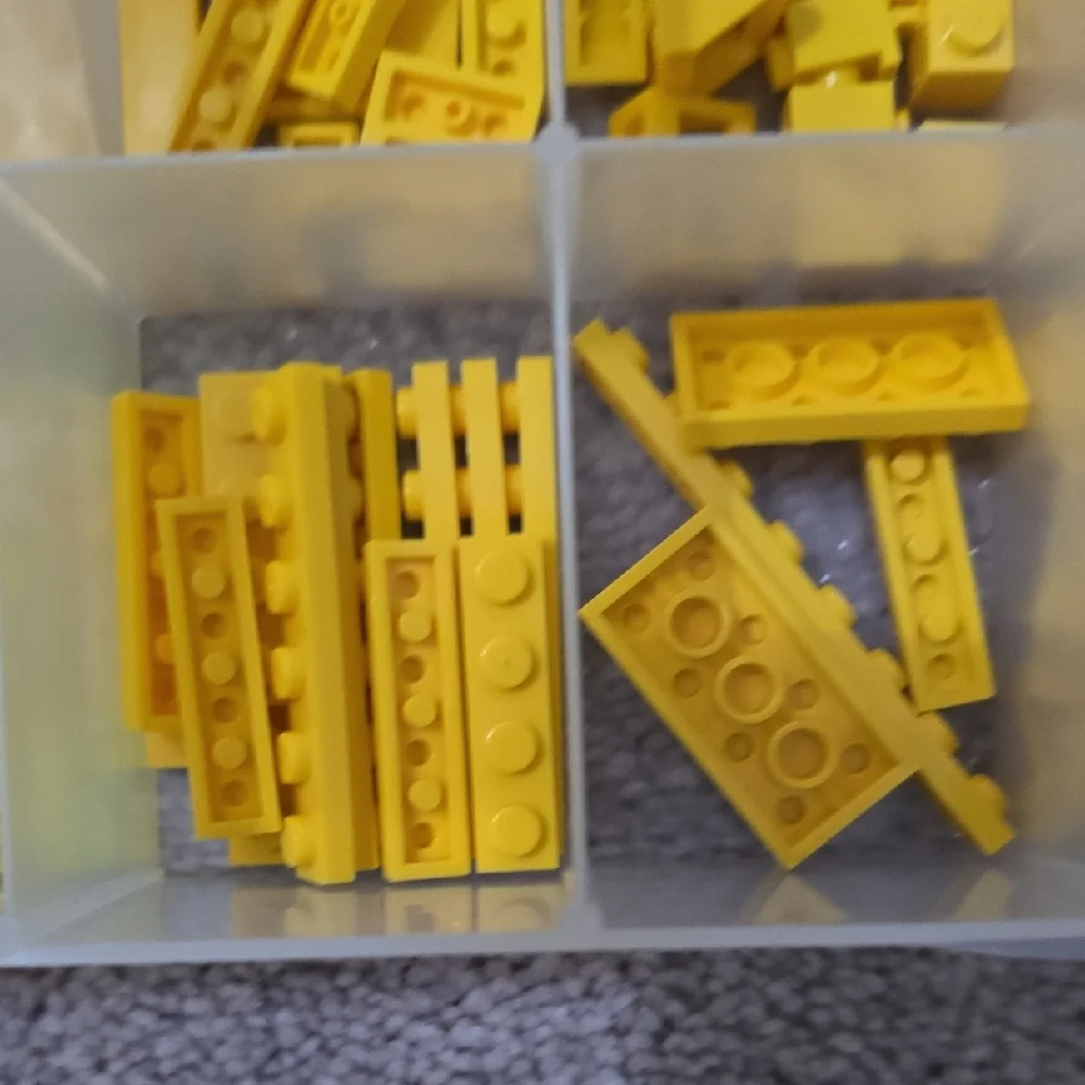 LEGO Bundle of Yellow Building Blocks with Container